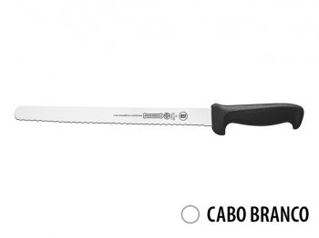 FACA FIAMBRE BRANCA FIO SERRILHADO MUNDIAL 30,5CM 5627-12E