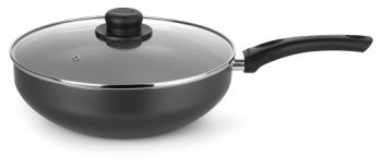 Frigideira Wok 28 C Cabo E Tampa Vidro