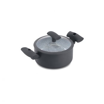 CACAROLA COM TAMPA CINZA 24X11CM 4,5L HERCULES PA300-C24CZ