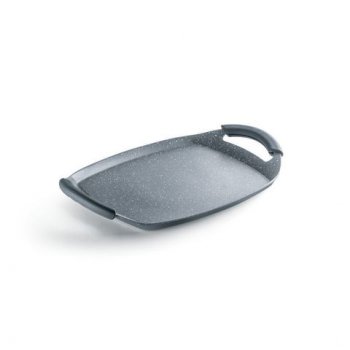 GRILL C/ALCA CINZA MARMORIZADO C/ANTIADERENTE ESP.4,3MM DIAGONAL 315X13MM VOL.600ML HERCULES PA300-G26CZ