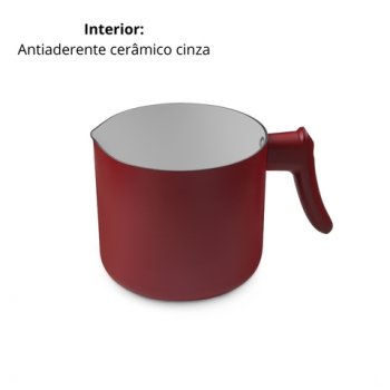 FERVEDOR VERMELHO C/ANTIADERENTE DIAM.120X102MM VOL.1100ML HERCULES PA300-L12VM