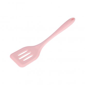 Espátula Perfurada Silicone 29cm Rosa