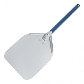 Pá para Enfornar Pizza Alumínio Anodizado 30,5 x 35,5cm c/ Cabo em Alumínio Azul Curto