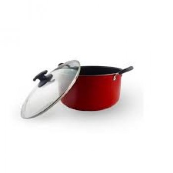 Caçarola 24 Gourmet Vermelha Tp De Vidro