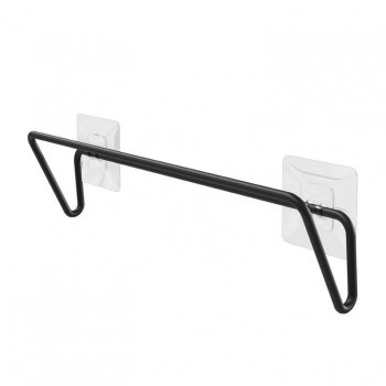 SUPORTE DE TOALHA PARA PAREDE 30CM - BLACK