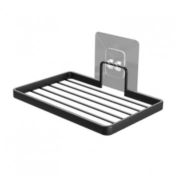 SUPORTE PARA SABONETE PARA PAREDE COM ADESIVO - BLACK
