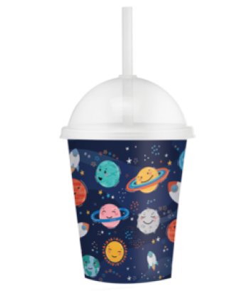 COPO SHAKE C/ CANUDO 360ML