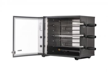 CHE 03 220V - Assador Elétrico Nativa Giratório Preto 3 Espetos 220V M.1/30 cv