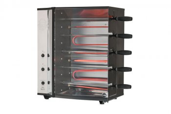 CHE 05 - Assador Elétrico Nativa Giratório Preto 5 Espetos 220V M. 1/30 cv