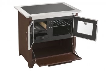 Fogão a Lenha Prime Glass N 2 Direito - Marrom