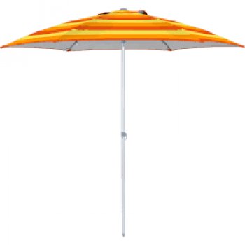 GUARDA-SOL MILAGRES 2,40 M DEGRADE LARANJA/AMARELO ALUMINIO VARETAS FIBRA DE VIDRO PREMIUM - BEL (P55)