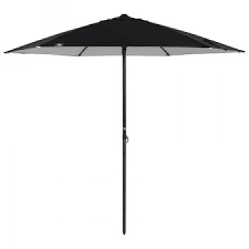 GUARDA-SOL MILAGRES 2,40 M PRETO ALUMINIO VARETAS FIBRA DE VIDRO PREMIUM - BEL (P55)