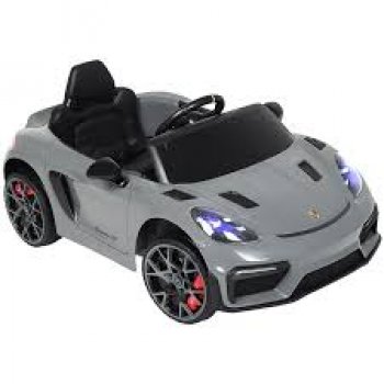 CARRO ELETRICO INFANTIL PORSCHE SPYDER 718 RS 12V CINZA - BEL