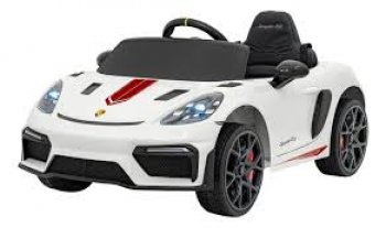 CARRO ELETRICO INFANTIL PORSCHE SPYDER 718 RS 12V BRANCO - BEL