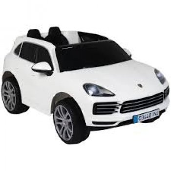 CARRO ELETRICO INFANTIL PORSCHE CAYENNE S 12V BRANCO - BEL