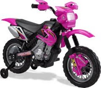 MOTO  CROSS TRAIL ELETRICA 6V ROSA - BEL (P55)
