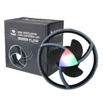MINI VENTILADOR FLOW  RECARREGAVEL C/LANTERNA LED 400 LUMENS - BEL (P55)