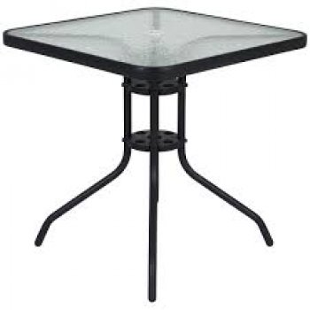 MESA QUADRADA 70 X 70cm PETROPOLIS PRETO - BEL (P55)