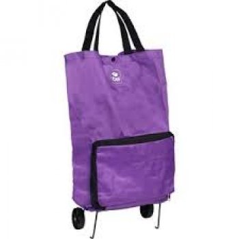 BOLSA MULTIUSO DOBRAVEL ROXO COM RODINHAS - BEL (P55)