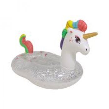 BOIA DE FLUTUACAO  UNICORNIO COM GLITTER - 1,47 M x 76 CM x 79 CM (P88-10)