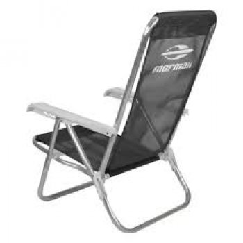 CADEIRA MORMAII RECLINAVEL 4 POS ALUMINIO LAZY SANNET PRETO