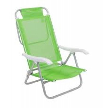 CADEIRA BEL SUNNY ALUMINIO SANNET 6 POSICOES VERDE