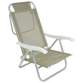 CADEIRA BEL SUNNY ALUMINIO SANNET 6 POSICOES BEGE