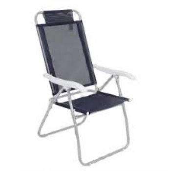 CADEIRA BEL RECLINAVEL 4 POS ALUMINIO PROSA SANNET CINZA