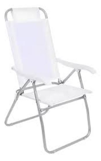 CADEIRA BEL RECLINAVEL 4 POS ALUMINIO PROSA SANNET BRANCA