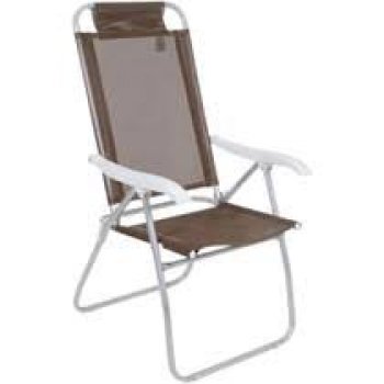 CADEIRA BEL RECLINAVEL 4 POS ALUMINIO LAZY (SANNET) MARROM