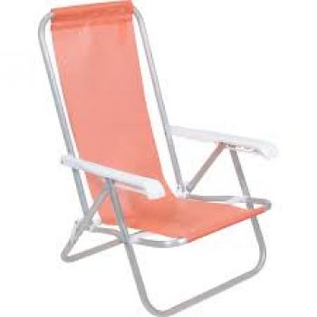CADEIRA BEL RECLINAVEL 4 POS ALUMINIO LAZY SANNET CORAL