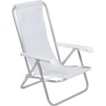 CADEIRA BEL RECLINAVEL 4 POS ALUMINIO LAZY (SANNET) BRANCA