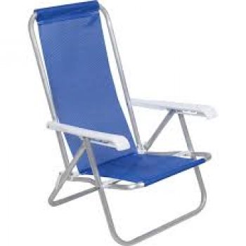 CADEIRA BEL RECLINAVEL 4 POS ALUMINIO LAZY (SANNET) AZUL MARINHO