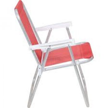 CADEIRA BEL ALTA ALUMINIO LAZY SANNET VERMELHO