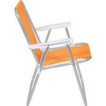 CADEIRA BEL ALTA ALUMINIO LAZY SANNET LARANJA