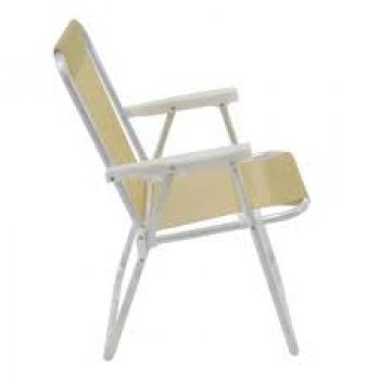 CADEIRA BEL ALTA ALUMINIO LAZY SANNET BEGE