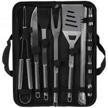 KIT CHURRASCO INOX PREMIUM 16PCS C/ ESTOJO – BEL (P55)