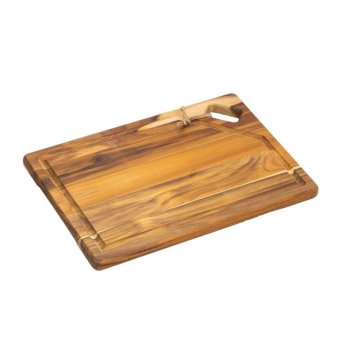 TABUA CHURRASCO TECA 36 X 25 X 1,8 CM - FURO DIAGONAL