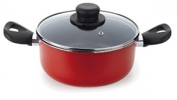 Caçarola 22 Gourmet Vermelha Tp De Vidro