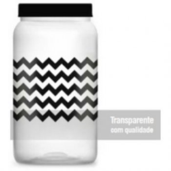 POTE 1500ML CHEVRON PRETO