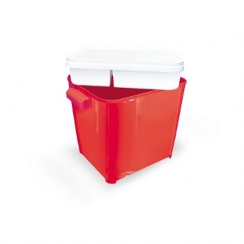 PORTA RACAO CANISTER FURACAOPET C/ COMEDOURO 4,5 KG (VERMELHO)