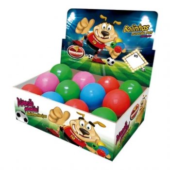 BRINQUEDO CAES BOLA MACICA COL. 55 mm - EMB C/ 12