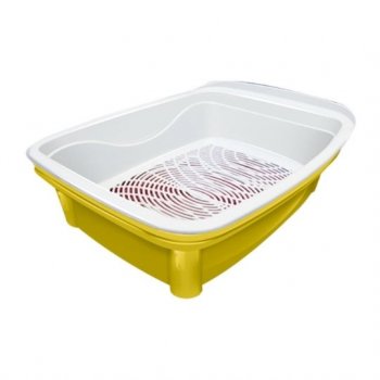 BANDEJA HIG. GATO CLASSIC PLUS FURACAOPET - AMARELA