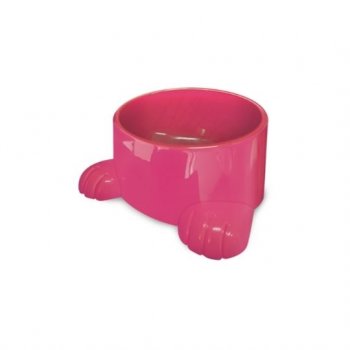 COMEDOURO PLAST. COM PATAS FURACAOPET N3 - 1400 ml (ROSA)