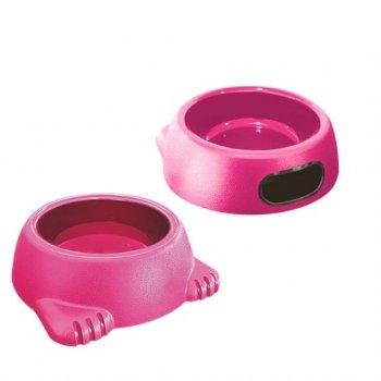 COMEDOURO PLAST. GLAMOUR FURACAOPET N1 - 260 ml - ROSA