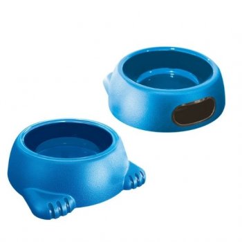 COMEDOURO PLAST. GLAMOUR FURACAOPET N2 - 500 ml - AZUL