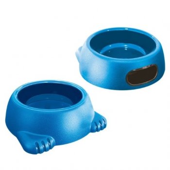 COMEDOURO PLAST. GLAMOUR FURACAOPET N3 - 1.000 ml - AZUL