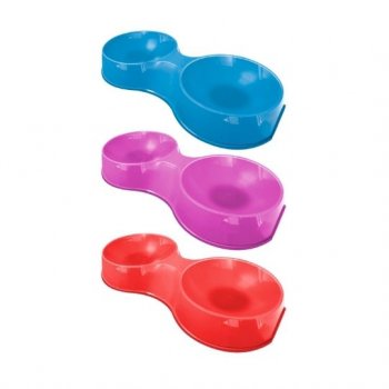 COMEDOURO PLAST. POP GATO DUPLO 190 ml