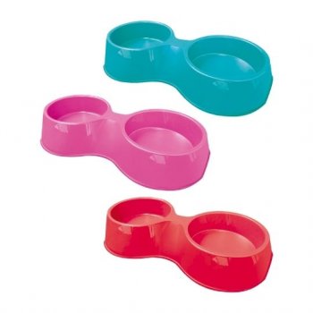 COMEDOURO PLAST. POP DUPLO FURACAOPET N2 - 1.100 ml
