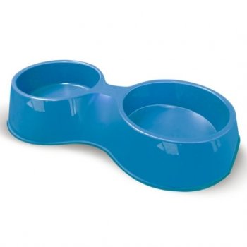 COMEDOURO PLAST. POP DUPLO FURACAOPET N3 - 2.000 ml (AZUL)